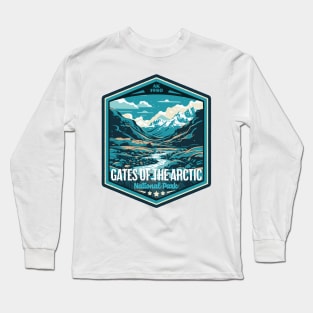 Gates of the Arctic National Park Vintage WPA Style National Parks Art Long Sleeve T-Shirt